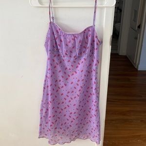 Purple floral dress
